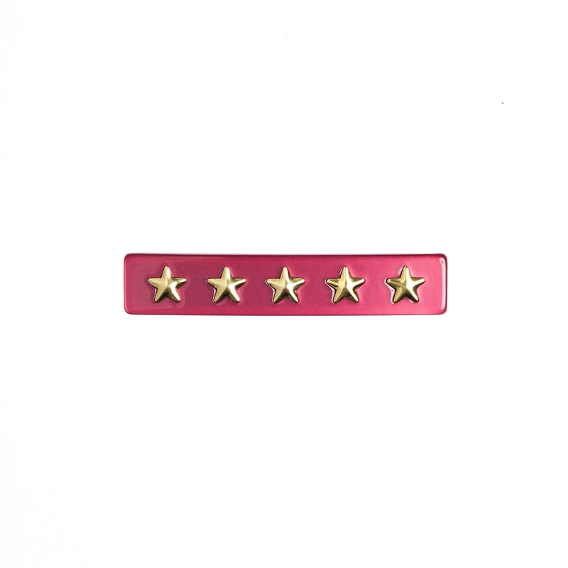 STAR STUD HAIR CLIP SMALL BERRY