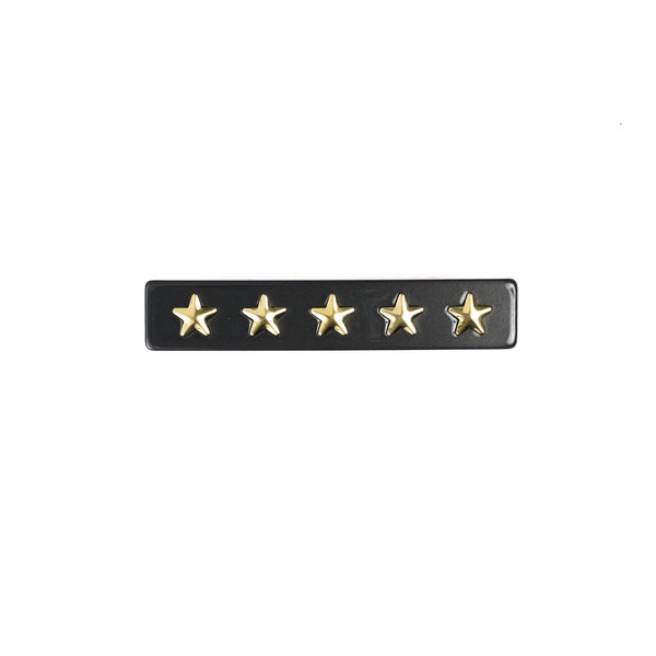 STAR STUD HAIR CLIP SMALL CHARCOAL