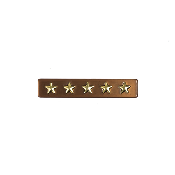 STAR STUD HAIR CLIP SMALL COGNAC