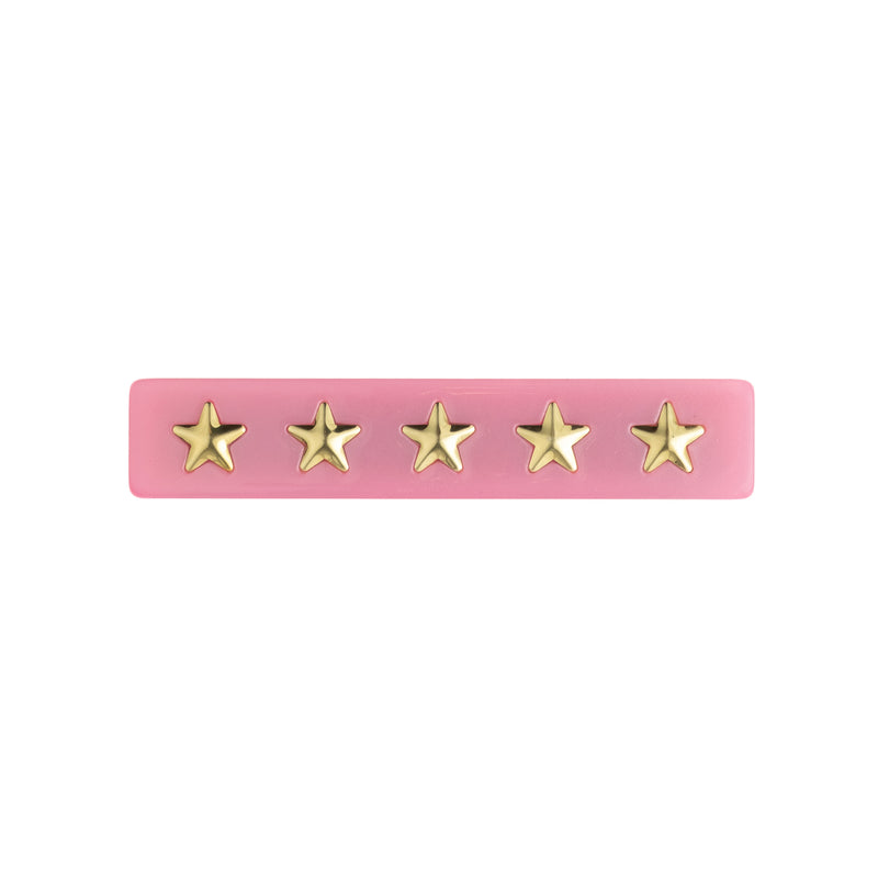 STAR STUD HAIR CLIP SMALL PALE PINK