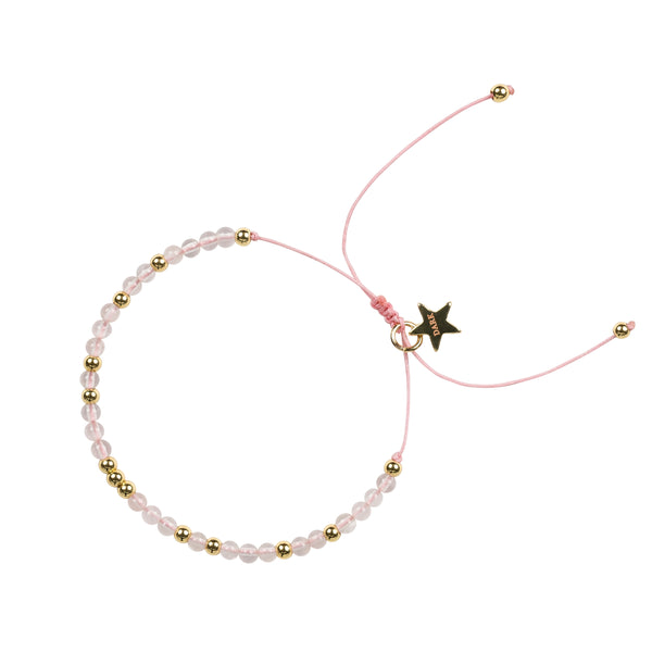 STONE BEAD BRACELET 3 MM ROSE QUARTZ