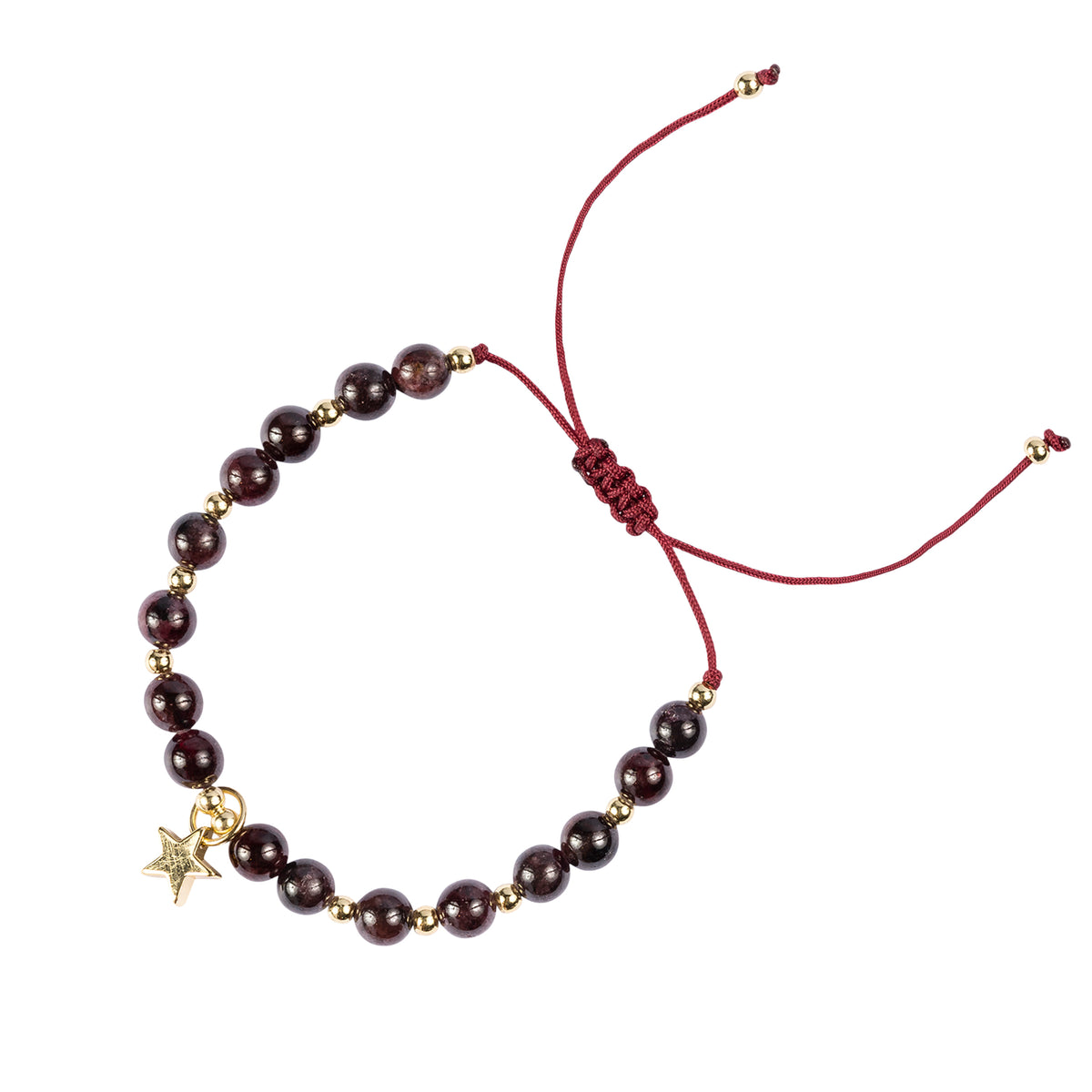 STONE BEAD BRACELET 6 MM MAROON