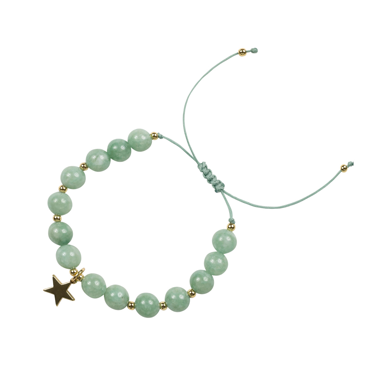 STONE BEAD BRACELET 8 MM GREEN BURMA JADE