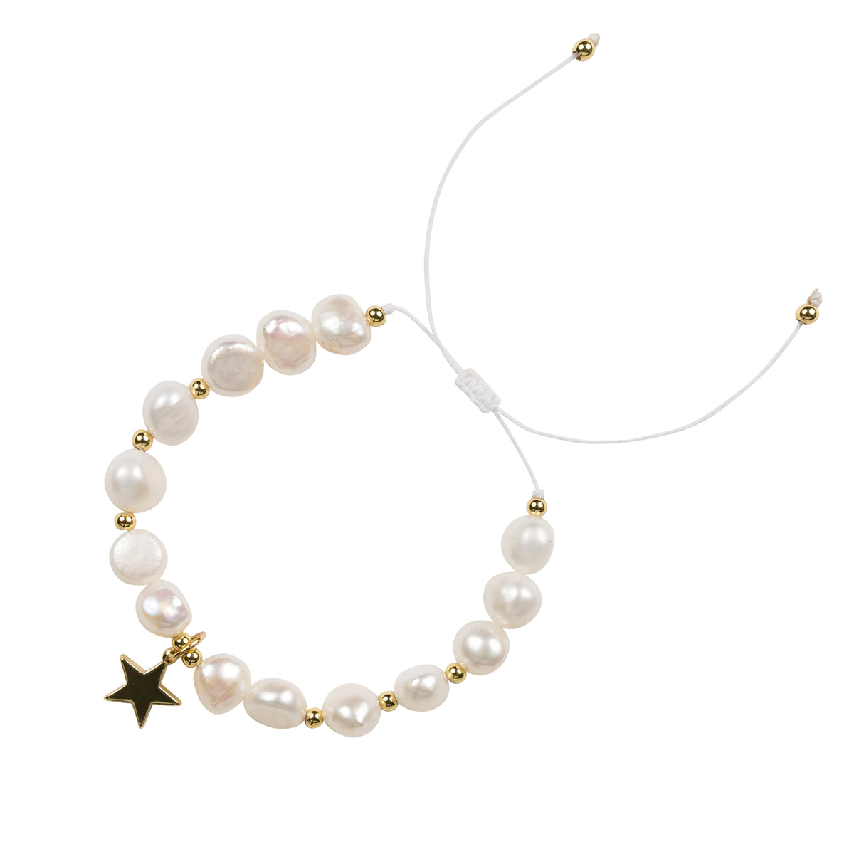 PEARL BEAD BRACELET 8 MM WHITE