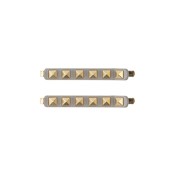 STUD BOBBY PINS 2 PK LIGHT GREY