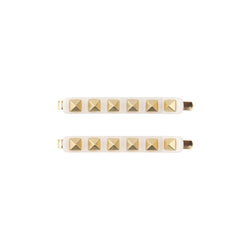 STUD BOBBY PINS 2 PK WHITE