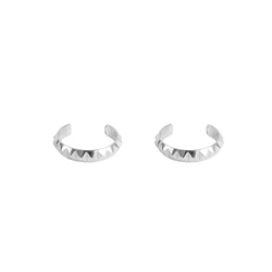 STUD EAR CUFFS SILVER