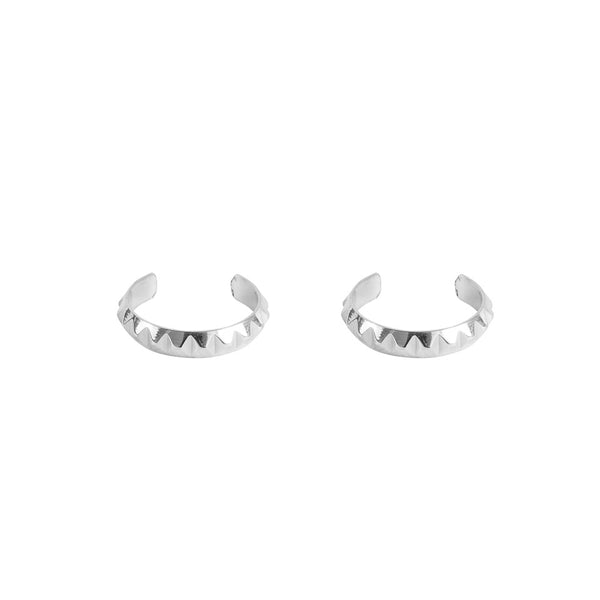 STUD EAR CUFFS SILVER