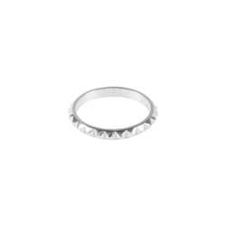 STUD RING THIN SILVER
