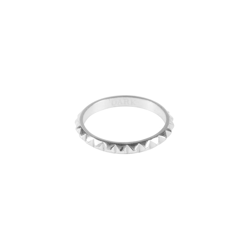 STUD RING THIN SILVER