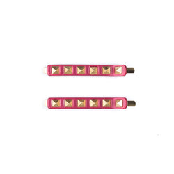 STUD BOBBY PINS 2 PK BERRY