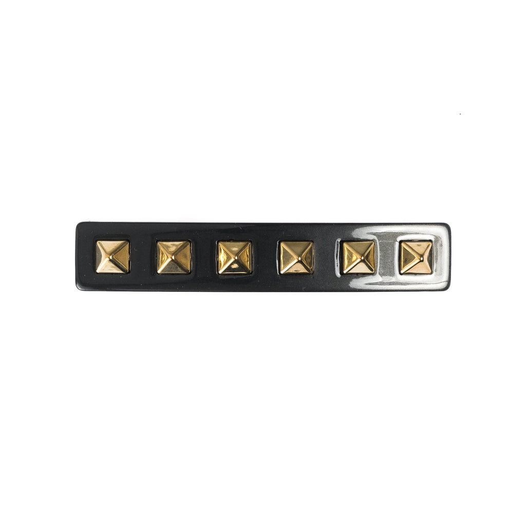 STUD HAIR CLIP LARGE CHARCOAL STUD HAIR CLIP LARGE CHARCOAL