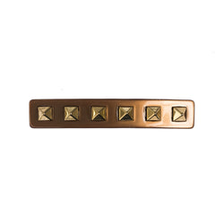 STUD HAIR CLIP LARGE COGNAC