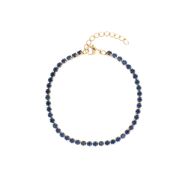 TENNIS CHAIN BRACELET 3 MM NAVY BLUE