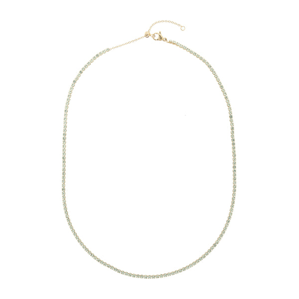 TENNIS CHAIN NECKLACE 2 MM ARMY