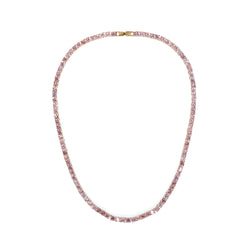 TENNIS NECKLACE 4 MM DUSTY ROSE TENNIS NECKLACE 4 MM DUSTY ROSE
