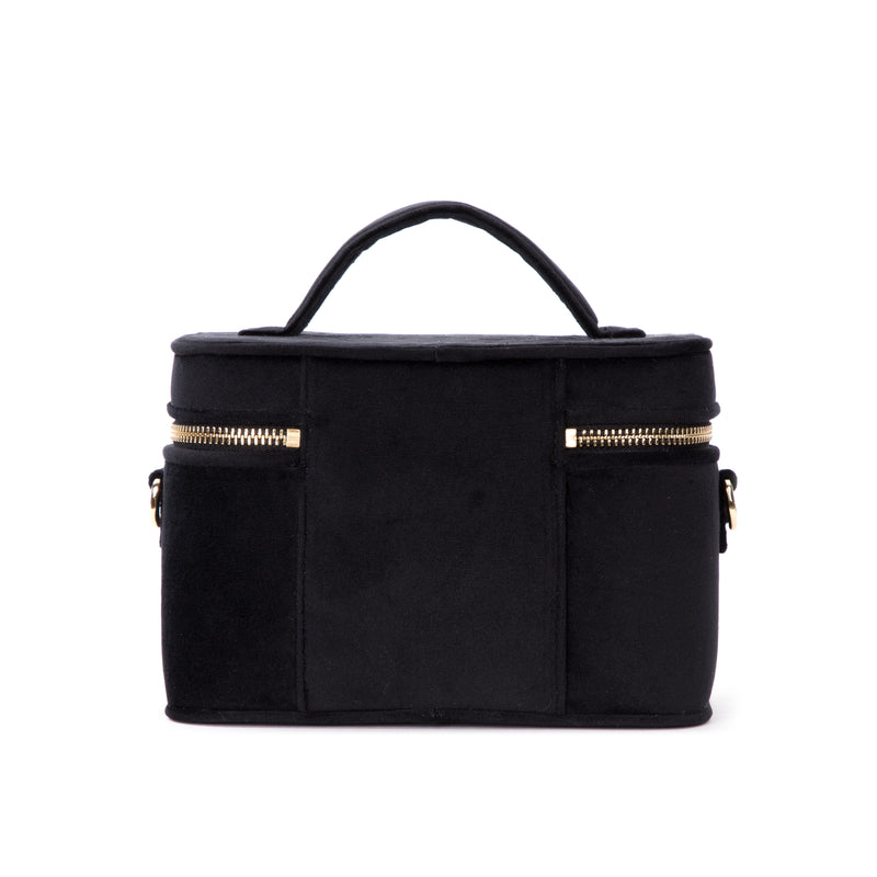 VELVET VANITY BAG SMALL BLACK