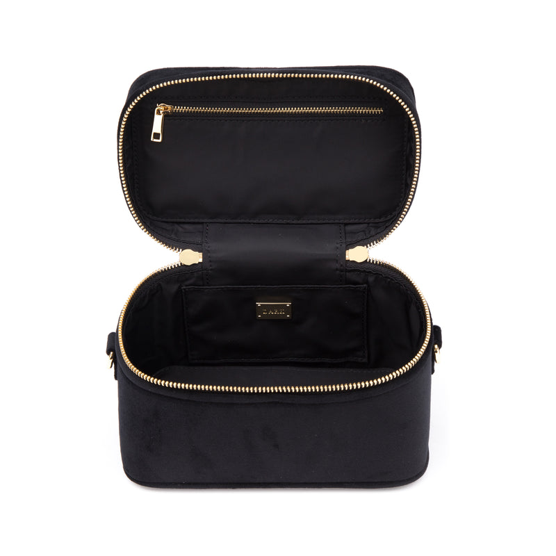 VELVET VANITY BAG SMALL BLACK