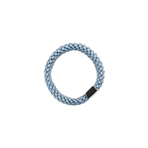 FAT HAIR TIE 501 BLUE W/SILVER