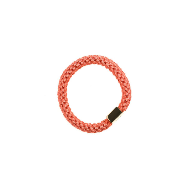 FAT HAIR TIE DUSTY CORAL W/GOLD