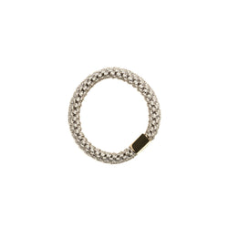 FAT HAIR TIE LIGHT GREY W/GOLD