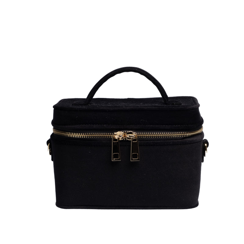 VELVET VANITY BAG SMALL BLACK