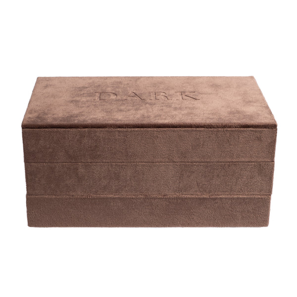 VELVET STACKER JEWELLERY BOX SOFT BROWN