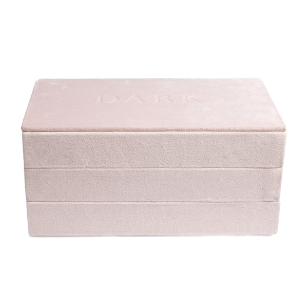 VELVET STACKER JEWELLERY BOX PALE ROSE