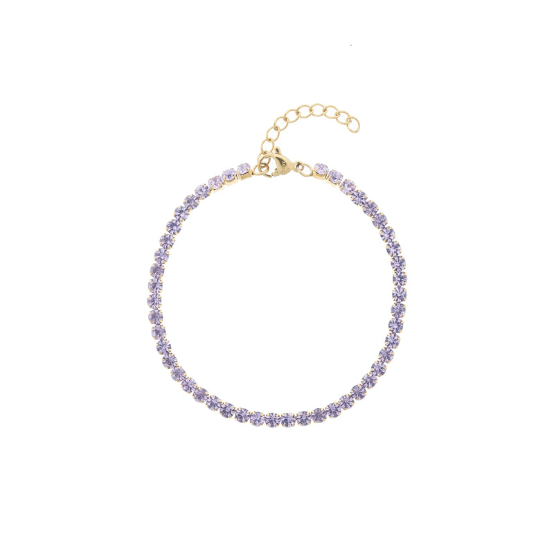 TENNIS CHAIN BRACELET 3 MM LAVENDEL