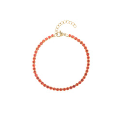 TENNIS CHAIN BRACELET 3 MM ORANGE