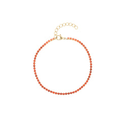 TENNIS CHAIN BRACELET 2 MM ORANGE