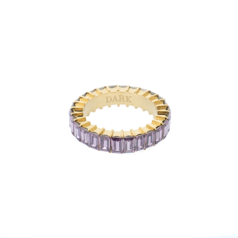 BAGUETTE CRYSTAL RING LAVENDEL