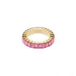 BAGUETTE CRYSTAL RING PINK