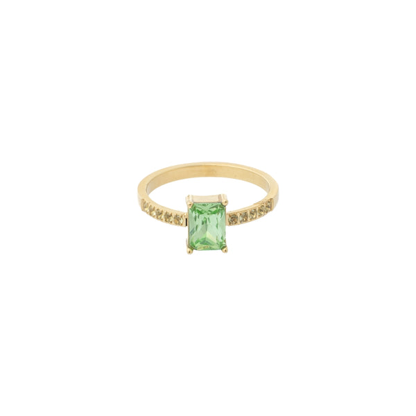 SINGLE BAGUETTE RING LARGE W/CRYSTALS