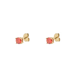 CRYSTAL STUD EARRINGS ORANGE