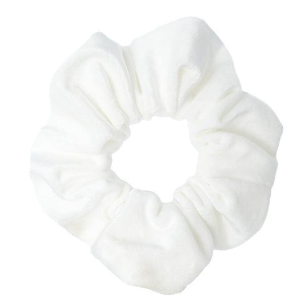 VELVET SCRUNCHIE WHITE