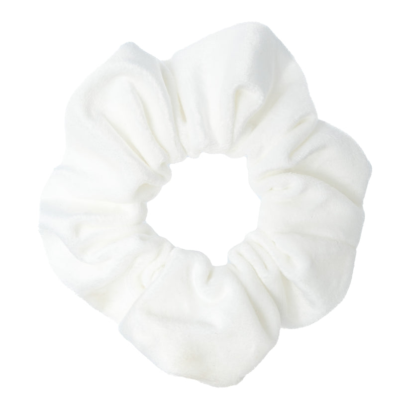 VELVET SCRUNCHIE WHITE