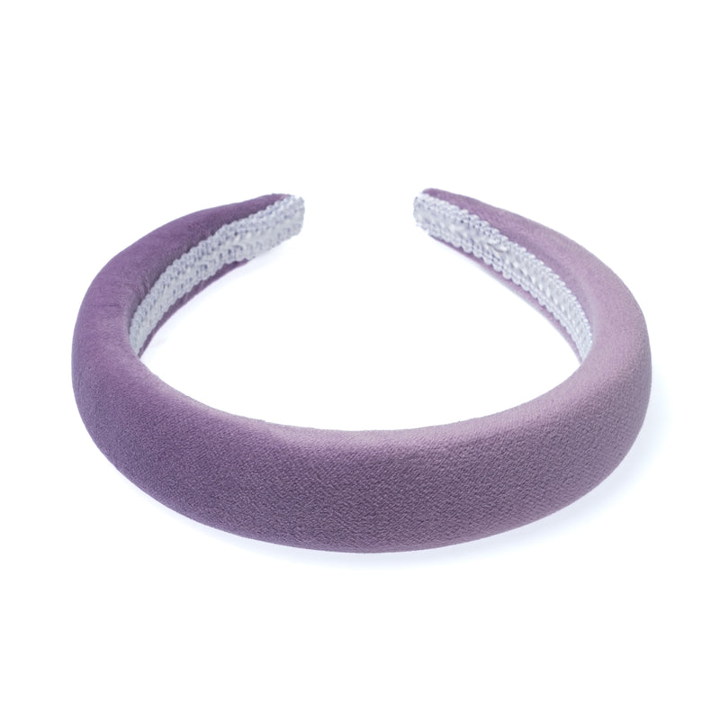 VELVET HAIR BAND BROAD LAVENDEL