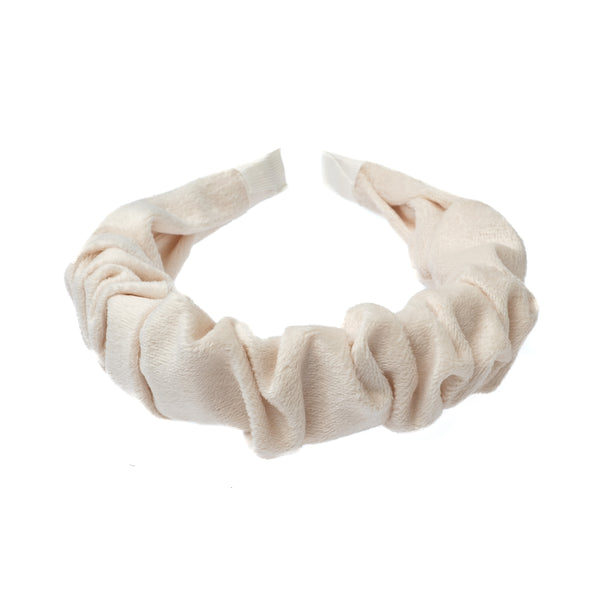 VELVET HAIR BAND WAVE OFF WHITE