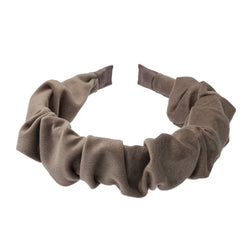 VELVET HAIR BAND WAVE TAUPE