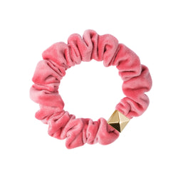 VELVET MINI SCRUNCHIE GERANIUM PINK