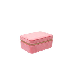 VELVET JEWELLERY BOX GERANIUM PINK