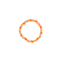 GLASS BEAD RING 2 MM ORANGE