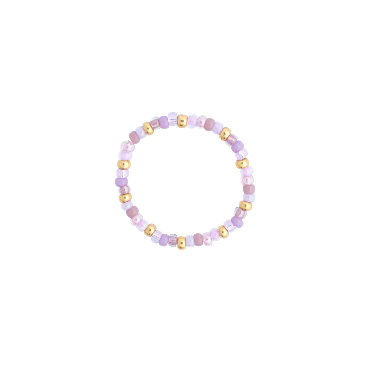 GLASS BEAD RING 2 MM LAVENDEL