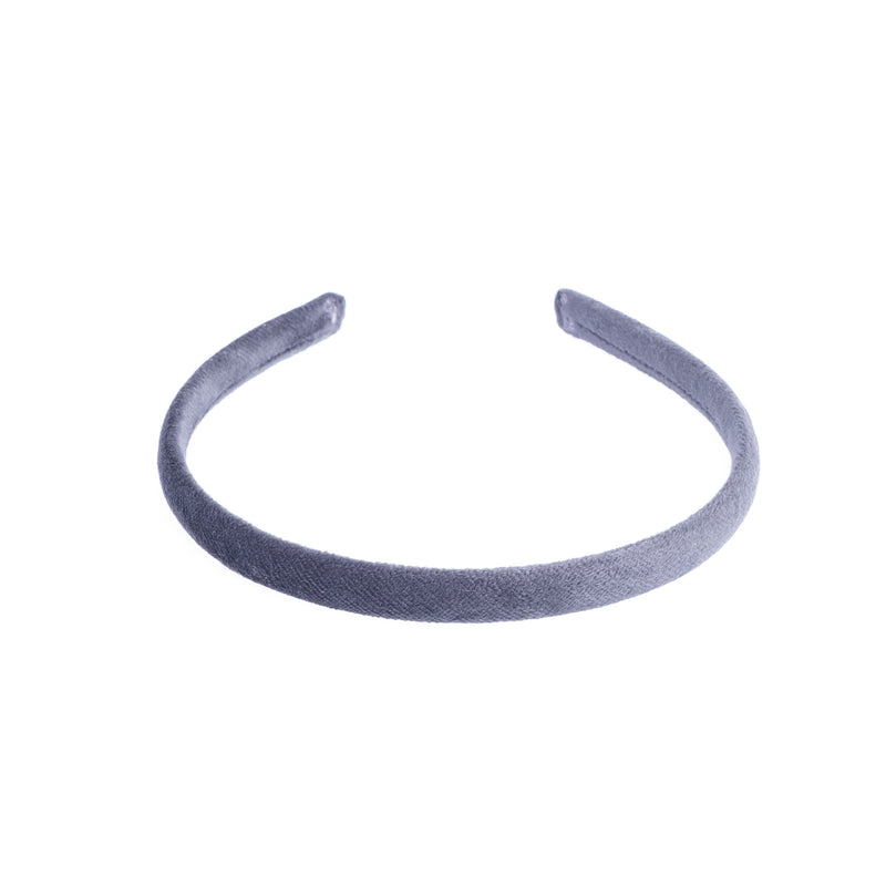 VELVET HAIR BAND THIN GRISALLE BLUE