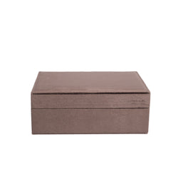 VELVET JEWELLERY BOX LARGE CHOCOLATE BROWN