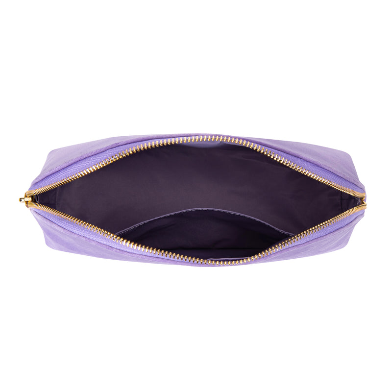 VELVET MAKE-UP POUCH LARGE LAVENDEL