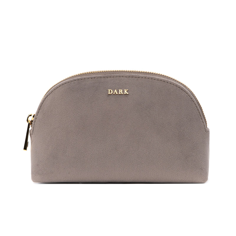 VELVET MAKE-UP POUCH SMALL TAUPE VELVET MAKE-UP POUCH SMALL TAUPE