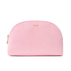 VELVET MAKE-UP POUCH LARGE PALE PINK