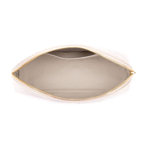 VELVET MAKE-UP POUCH LARGE SAND